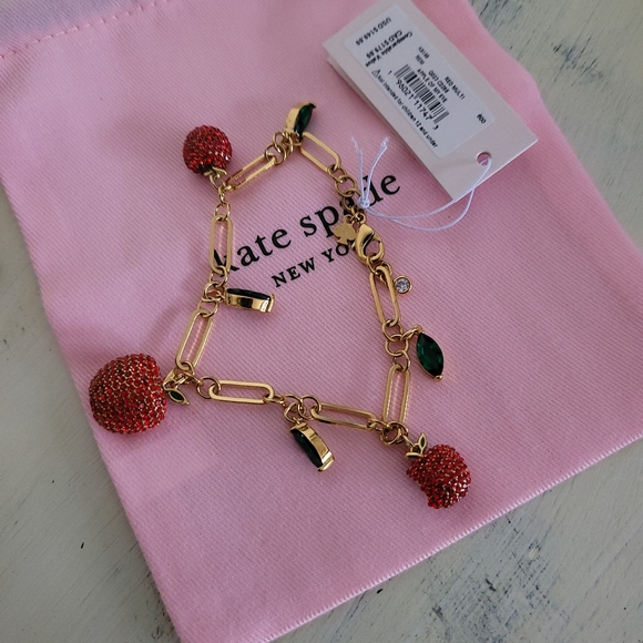 🆕 Kate Spade Apple of My Eye Charm Bracelet - Picture 3 of 6